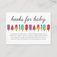 Cute Colorful Popsicle Books For Baby  Enclosure Card