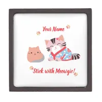 Adorable Cat Magnetic Wooden Gift Box