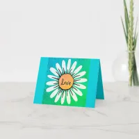 LOVE Cute Daisy Flower Valentine's  Card