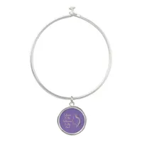 Custom Inspirational Purple Charm Bracelet