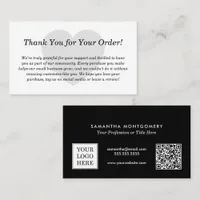 Custom Thank You for Your Order Insert Card