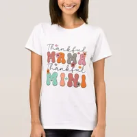 Retro Thankful Mama Thankful Mini - Fall T-Shirt