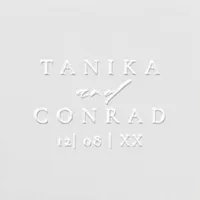 Wedding Names & Date Handwritten And ID954 Embosser