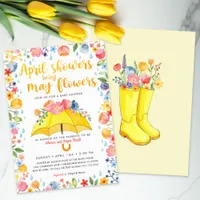 April Showers Bring May Flowers Baby Shower  Invitation