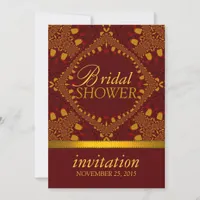 Earth Batik Tribal Bridal Shower Party Invites