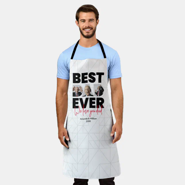 Best Dad Ever | Father's Day | White Apron