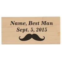 Best Man Mustache, Top Hat & Suit USB Wooden Drive
