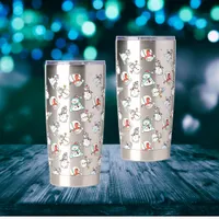 Snowman Pattern | Kids Stainless Steel Insulated Tumbler