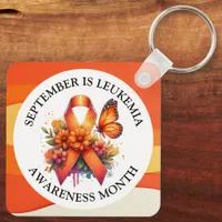 September is Leukemia Awareness Month Keychain