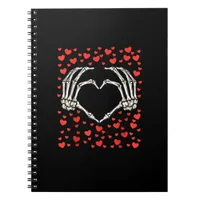 Skeleton Hand Red Heart Birthday Valentines Day  Notebook