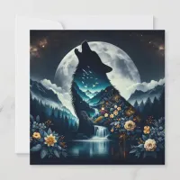 Howling Wolf | Full Moon Ai Art