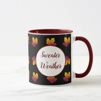 Sweater Weather Fall Leaves Autumn Seasonal Mug