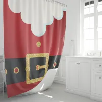 Santa Suit Christmas Shower Curtain