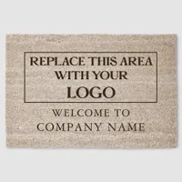 Minimal Business Logo Welcome To Company Fiber Doormat