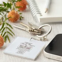 Walk by Faith 2 Corinthians Floral Scripture Keychain