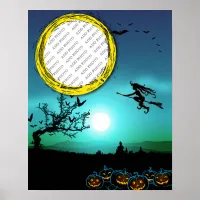 Halloween Witch, Jack o' Lanterns, Photo Frame Poster