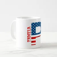 4th Of July Monogram Personalized Coffee Mug