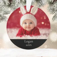 Custom Baby Picture Holiday Keepsake Christmas Ornament