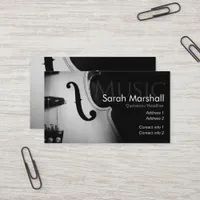 Stylish Violin Musician Business card