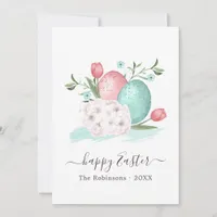 Cute Happy Easter Greeting Holiday Card