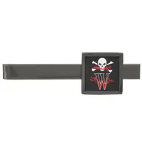 Jolly Roger W Monogram Initial Tie Bar