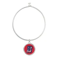 American Flag Letter "B" Bangle Bracelet & Charm