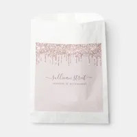 Pink Glitter Drip Small Business Packaging Favor Bag