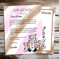 Personalized Letter from Santa + Coloring Page