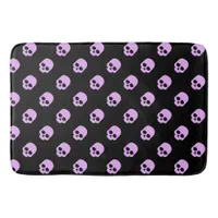 Cute Goth Pink Skulls Bath Mat