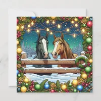 Have a Mare-y Christmas | Horse Pun Personalized Card