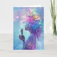 *~* Smudging Woman Spiritual SC4 Esoteric BLANK Thank You Card