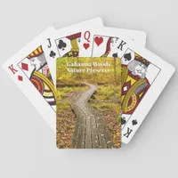 Autumn Walk in Gahanna Woods Nature Preserve Poker Cards