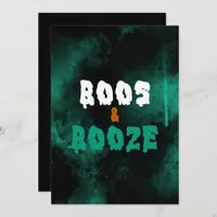 Boos and Boos Adult Halloween Party Invitation