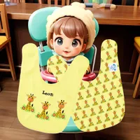 Cute funny baby giraffe for kids, custom baby bib