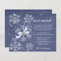 Budget Snowflake Flurries We've Moved Holiday Card