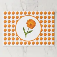 Placemat pad - Orange Calendula