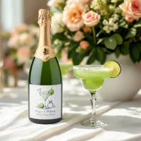 Custom Margarita & Matrimony Bridal Shower Sparkling Wine Label