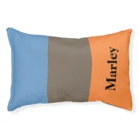 Stylish Color Block Modern Personalized Name Dog Pet Bed