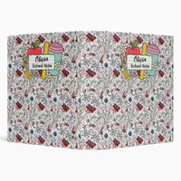 meadow floral Back to School Supplies Teachers  3 Ring Binder