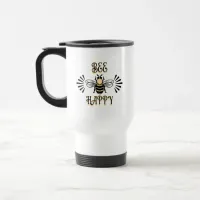 Bee Happy | Vintage Colors Honey Bee Travel Mug