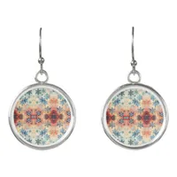 Vintage Snowflakes Pattern - Earrings