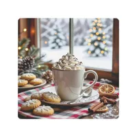Hot Chocolate and Sugar Cookies Festive Christmas Metal Print