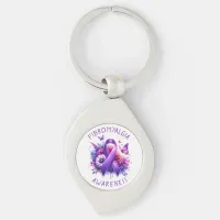 Fibromyalgia Awareness Ribbon Keychain