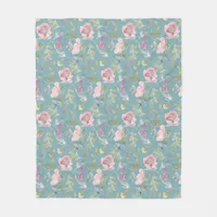 Watercolor Florals Fleece Blanket