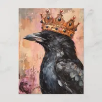 Crow in a Gold Crown Postcard