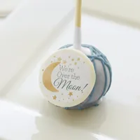 Over the Moon Blue Boy Baby Shower Cake Pops