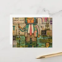 Funny Make Algae Great Again Mixed Media Collage Postcard