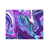 Purple, Blue and Teal Abstract Modern Art  