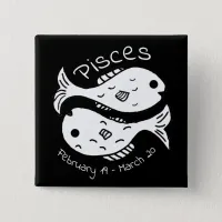 Pisces Astrology sign Horoscope Button