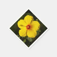 Yellow Hibiscus Flower Napkins
